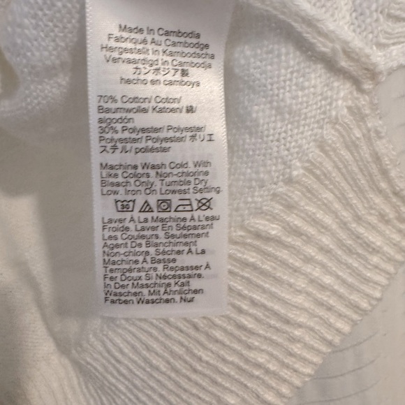 NWT J. Crew Crewneck Beach Sweater White Knit Pullover Size Small - Picture 9 of 10